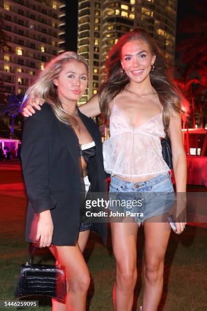 Bria White and guest arrive at the Ocean Drive December Art Issue Release With Cover Star Evan Mock At The Glossy's Annual "Art of the Party" on...