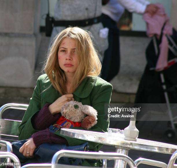 Actress Michelle Williams on the set of the Film 'Incendiary'. Due out 2008 staring Ewan Mcgregger,Matthew Macfadyen & Michelle Williams.; 1st May...