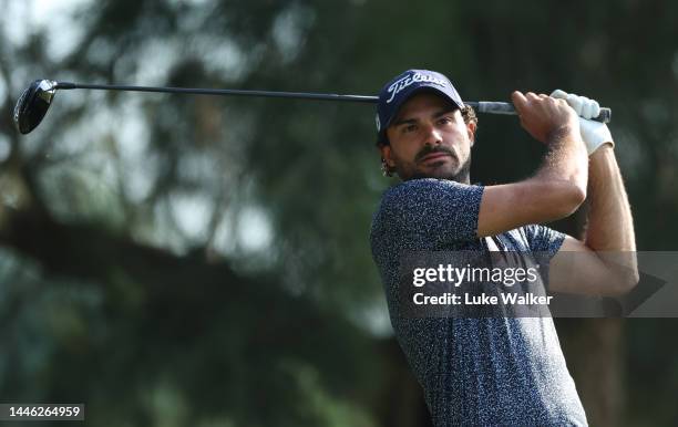 Clément Sordet of France plays his tee shot on the 2nd hole during Day Two of the Investec South African Open Championship at Blair Atholl Golf &...