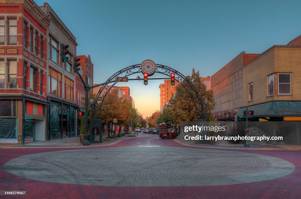 Entrance to Main Street Evansville Indiana