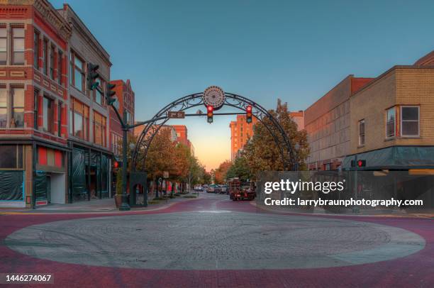 entrance to main street evansville indiana - indiana bildbanksfoton och bilder