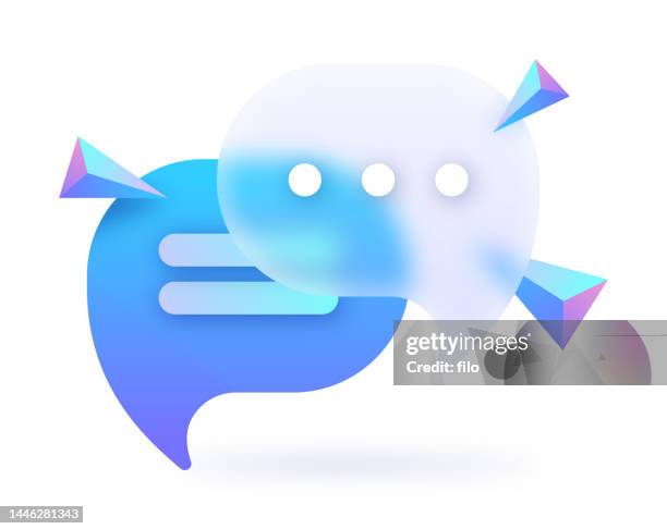 speech bubble chat talking conversation - speech bubble 3d stock illustrations