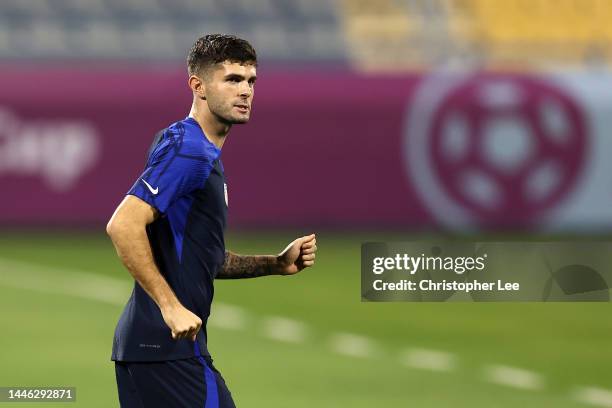 Christian Pulisic of United States trains during United States Training Session ahead of their Round of Sixteen match against Netherlands at on...