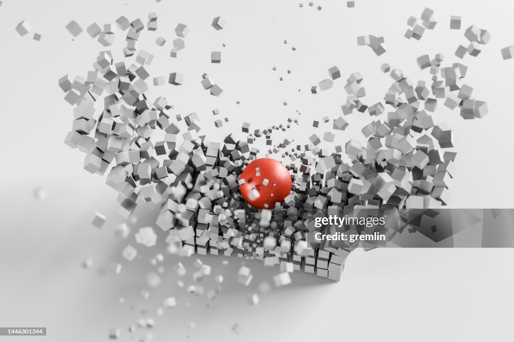 Abstract breaking particles