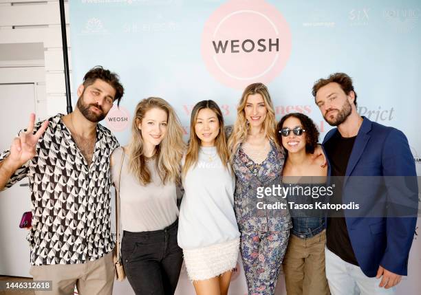 Sergio-Miguel Cuculiza, Tal Navarro, Geummy, Kelley Anderson, Elise Swopes, and Andrew Lubahn attend the Web3 Wellness Event during Art Basel Miami...