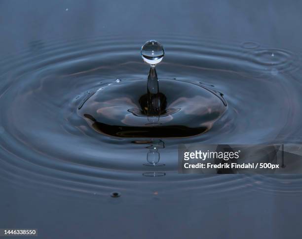 close-up of drop splashing in water,sweden - vätska stock pictures, royalty-free photos & images