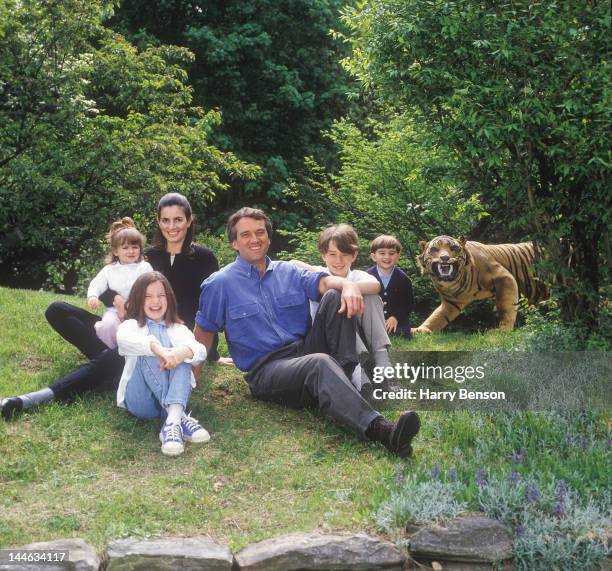 Robert F. Kennedy Jr. And wife Mary Richardson are photographed with children, Robert F Kennedy III, Kathleen 'Kick' Alexandra Kennedy, Connor...