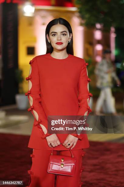 Lucy Hale attends the "Women in Cinema" red carpet during the Red Sea International Film Festival on December 02, 2022 in Jeddah, Saudi Arabia.