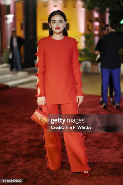 Lucy Hale attends the "Women in Cinema" red carpet during the Red Sea International Film Festival on December 02, 2022 in Jeddah, Saudi Arabia.