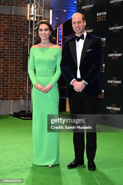 Catherine, Princess of Wales and Prince William, Prince of Wales attend The Earthshot Prize 2022 at MGM Music Hall at Fenway on December 02, 2022 in...