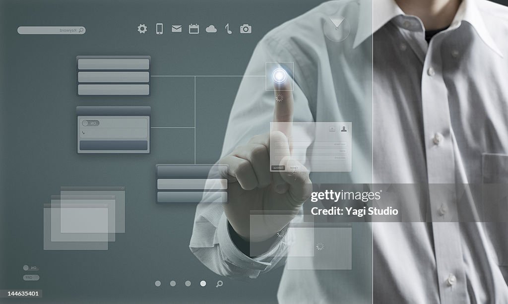 Man Using Hitech Computer Monitor High-Res Stock Photo - Getty Images