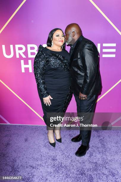 Tamela Mann and David Mann attend the TV One Urban One Honors at The Eastern on December 02, 2022 in Atlanta, Georgia.