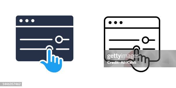 system settings sliders icon - equalizer bars stock illustrations