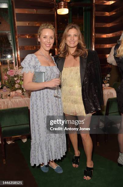 Alexia Peck and Antonia Thompson Weisman attend a Festive dinner to celebrate the opening of the first LoveShackFancy London store on Westbourne...