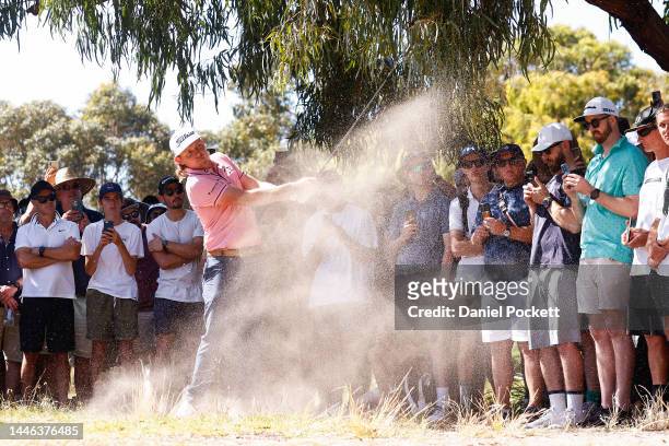 Cameron Smith of Australia plays a shot out of the rough during Day 3 of the 2022 ISPS HANDA Australian Open at Victoria Golf Club on December 03,...