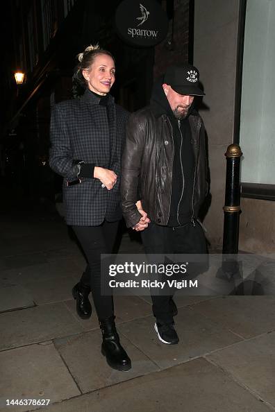 Cameron Diaz and Benji Madden seen on a night out at Sparrow Italia