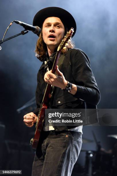 James Bay performs at O2 Academy Brixton on December 02, 2022 in London, England.