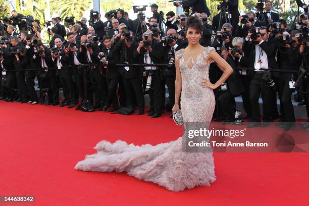 Eva Longoria attends the Opening Ceremony and 'Moonrise Kingdom' Premiere during the 65th Annual Cannes Film Festival at the Palais des Festivals on...