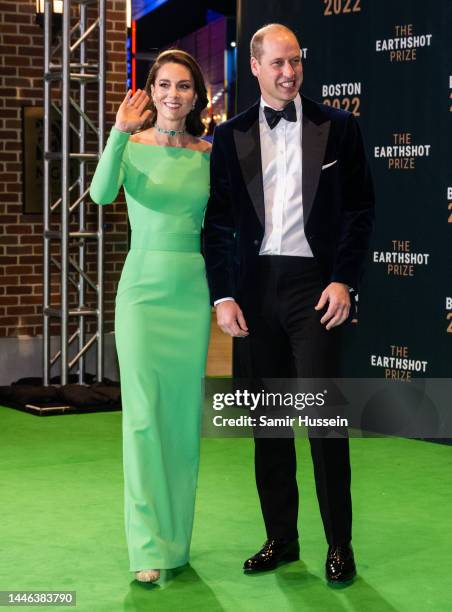 Catherine, Princess of Wales and Prince William, Prince of Wales attend The Earthshot Prize 2022 at MGM Music Hall at Fenway on December 02, 2022 in...