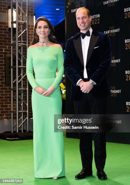 Catherine, Princess of Wales and Prince William, Prince of Wales attend The Earthshot Prize 2022 at MGM Music Hall at Fenway on December 02, 2022 in...