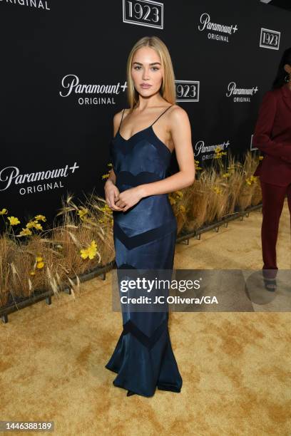 Michelle Randolph attends the Los Angeles Premiere Of Paramount+'s "1923" at Hollywood American Legion on December 02, 2022 in Los Angeles,...