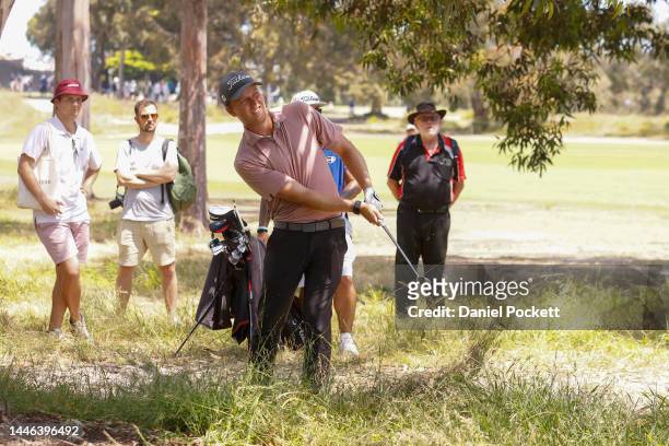 Velten Meyer of Germany plays a shot out of the rough during Day 3 of the 2022 ISPS HANDA Australian Open at Victoria Golf Club on December 03, 2022...