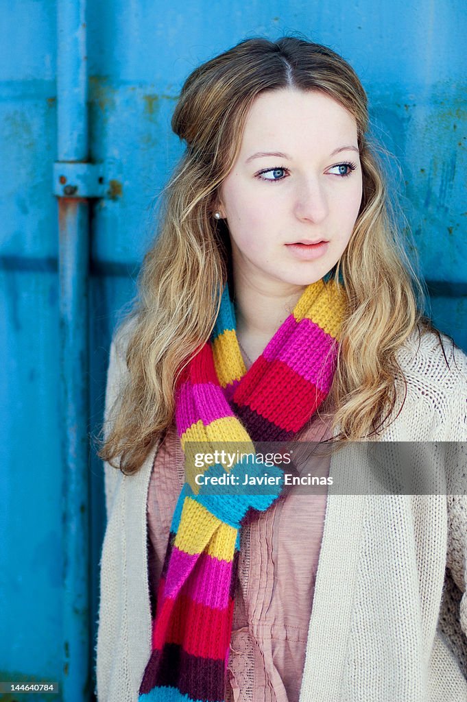 Portrait of young female model