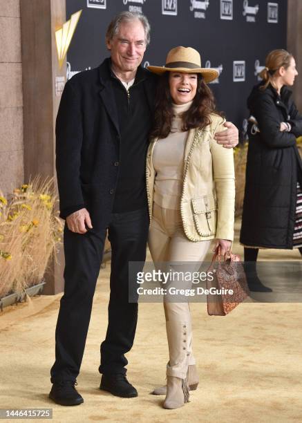 Timothy Dalton and Fran Drescher attend the Los Angeles Premiere Of Paramount+'s "1923" at Hollywood American Legion on December 02, 2022 in Los...