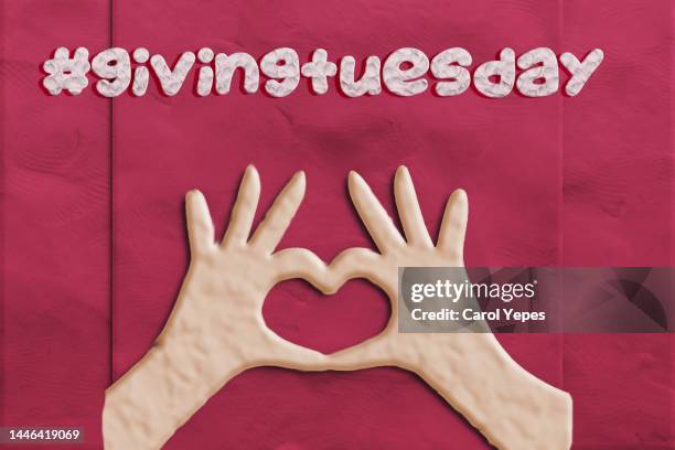 hands with heart shape .giving tuesday - giving tuesday stock pictures, royalty-free photos & images