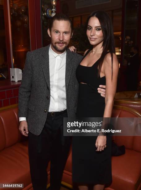 Brian Geraghty and Genesis Rodriguez attend the "1923" LA Premiere Screening & After Party on December 02, 2022 in Los Angeles, California.