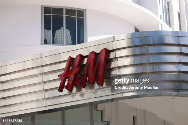 The exterior of a H&M store photographed on November 30, 2022 in Miami, Florida.