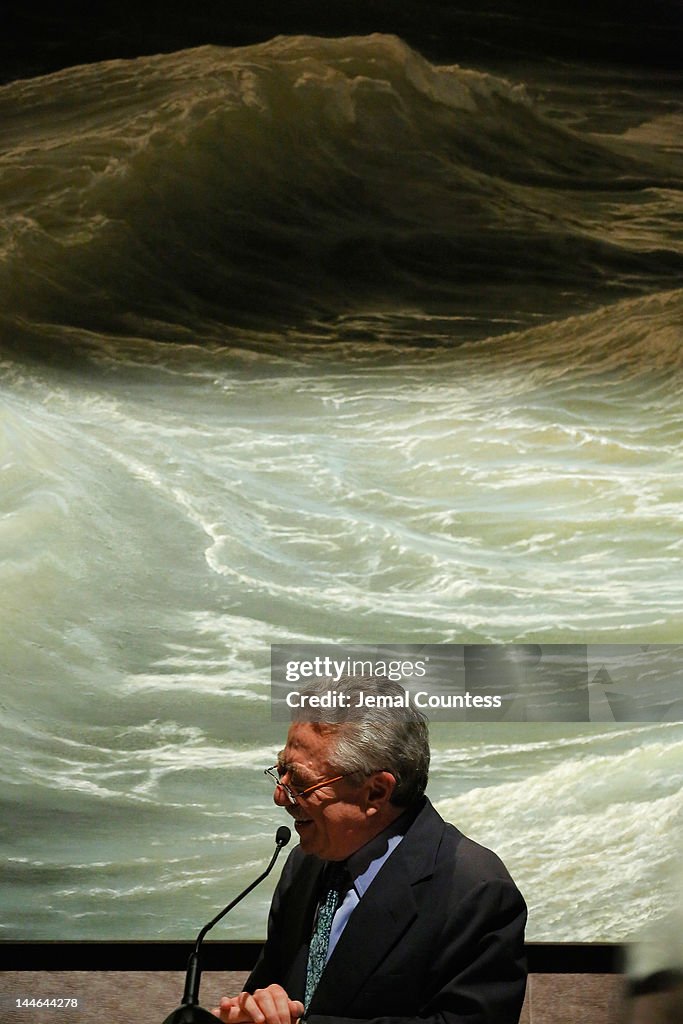 Alan Richman speaks at GQ's The Roast of Alan Richman on May 16, 2012 ...