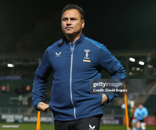 Matson Rugby Tabai Matson, the Harlequins head coach looks on during the Gallagher ...