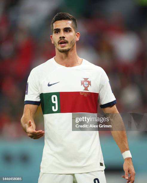 Andre Silva of Portugal reacts during the FIFA World Cup Qatar 2022 Group H match between Korea Republic and Portugal at Education City Stadium on...