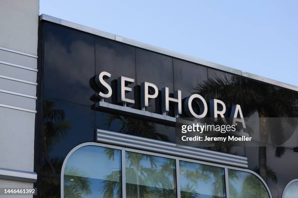 The exterior of a Sephora store photographed on November 30, 2022 in Miami, Florida.