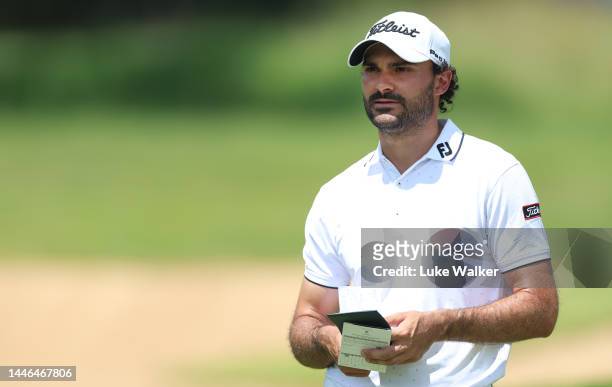 Clément Sordet of France plays his second shot on the 2nd hole during Day Three of the Investec South African Open Championship at Blair Atholl Golf...