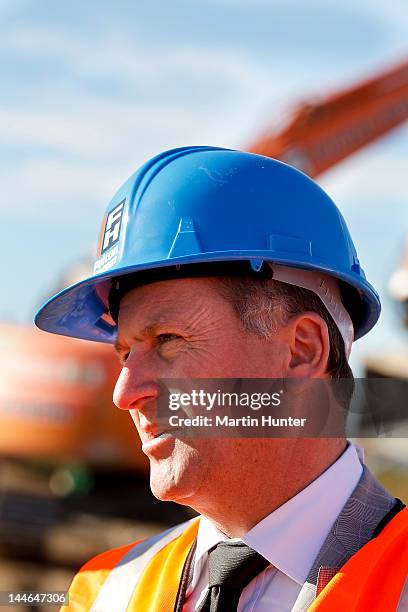 New Zealand Prime Minister John Key during a visit to Longhurst housing subdivision on May 17, 2012 in Christchurch, New Zealand. Prime Minister Key...