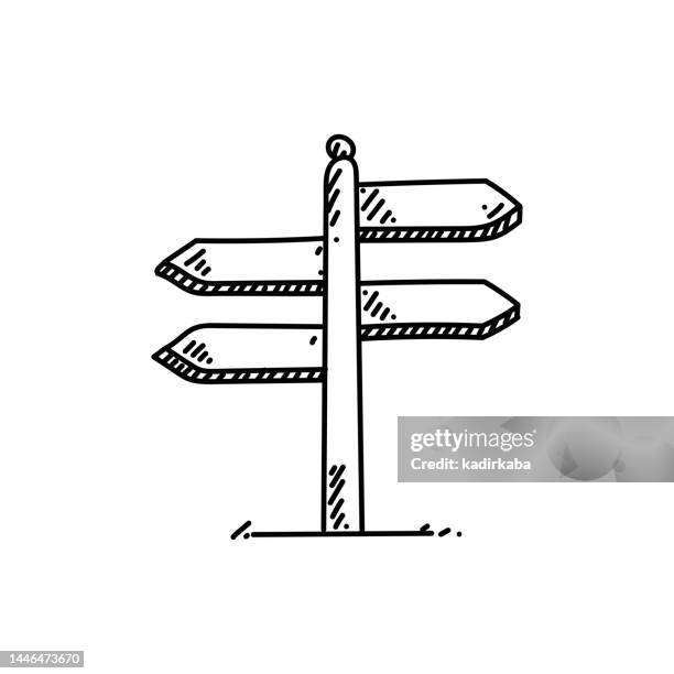 direction line icon, sketch design, pixel perfect, editable stroke. - navigational equipment stock illustrations