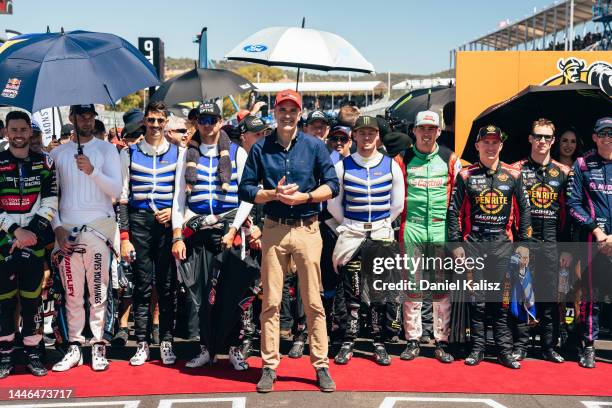 Peter Malinauskas, Premier of South Australia looks on during race 1of the Adelaide 500, which is part of the 2022 Supercars Championship Season at...