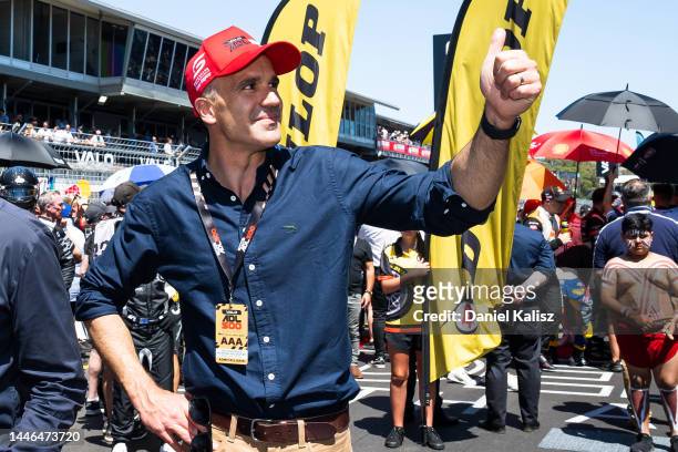 Peter Malinauskas, Premier of South Australia looks on during race 1of the Adelaide 500, which is part of the 2022 Supercars Championship Season at...