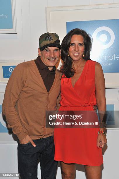 Fashion stylist Phillip Bloch and Target maternity wear designer Liz Lange pose for a portrait at Liz Lange for Target 10th Anniversary Party at The...