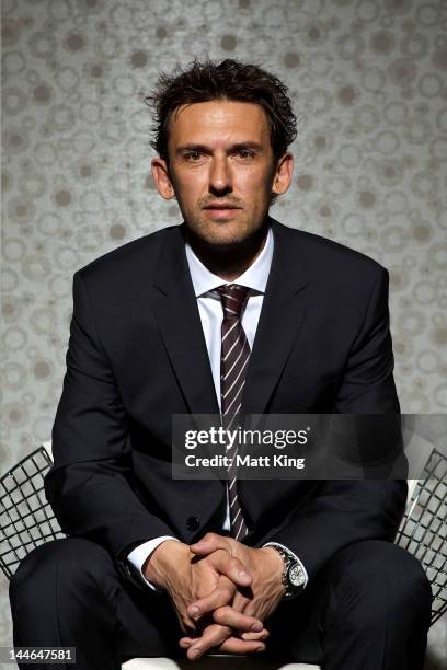 Tony Popovic, coach of the newly announced A-League side to be based in Western Sydney, poses during a portrait session at the FFA offices on May 17,...