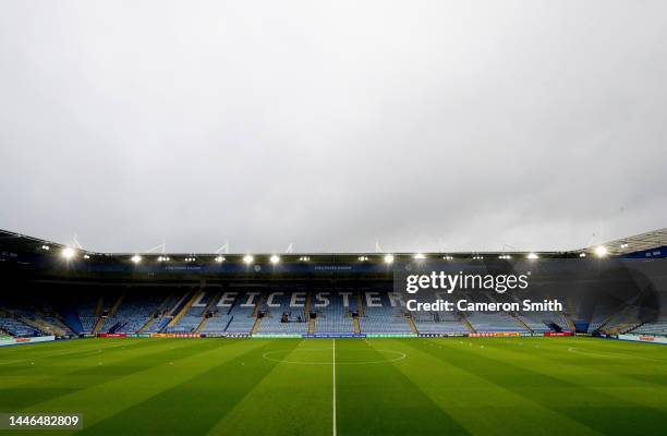 General view inside the stadium prior to the FA Women's Super League match between Leicester City and Chelsea at The King Power Stadium on December...