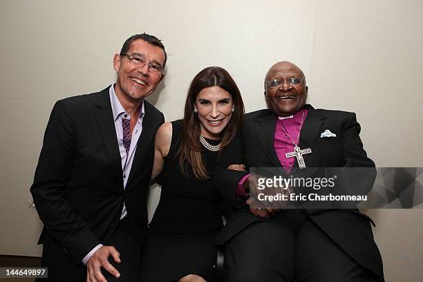 Author Robert V. Taylor, Host Jo Champa and Archbishop Desmond Tutu at a Once In a Lifetime Conversation with Noble Peace Price Winner Archbishop...