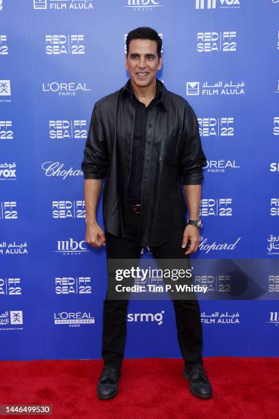 Akshay Kumar poses ahead of his "in Conversation with" at the Red Sea International Film Festival on December 03, 2022 in Jeddah, Saudi Arabia.