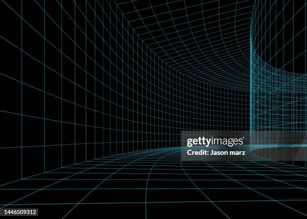 digital data of particle wave and network connection - modern quantum mechanics stock pictures, royalty-free photos & images