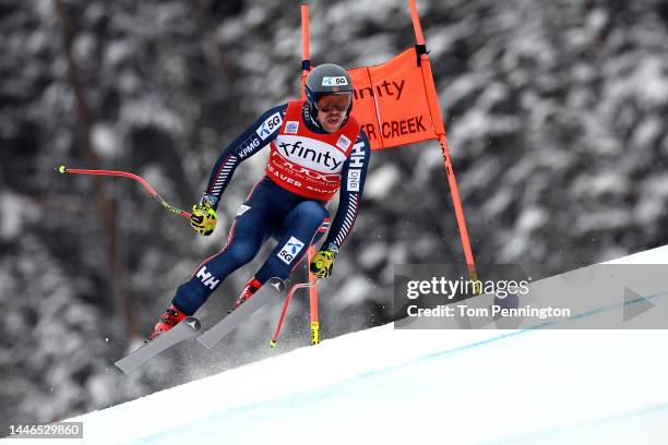 Aleksander Aamodt Kilde of Team Norway skis the Birds of Prey race course during the Audi FIS Alpine Ski World Cup Men's Downhill race at Beaver...