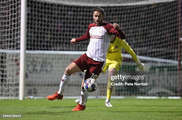 Danny Hylton of Northampton Town in action during the Sky Bet League Two between Northampton Town and Tranmere Rovers at Sixfields on December 03,...