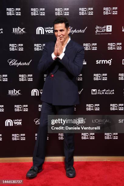 Akshay Kumar attends the screening of "Sattar" and "Hanging Gardens" at the Red Sea International Film Festival on December 03, 2022 in Jeddah, Saudi...