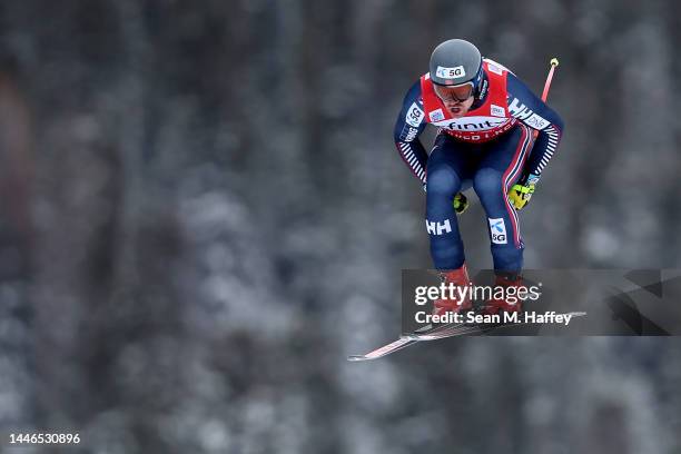 Aleksander Aamodt Kilde of Team Norway skis the Birds of Prey racecourse during the Audi FIS Alpine Ski World Cup Men's Downhill race at Beaver Creek...